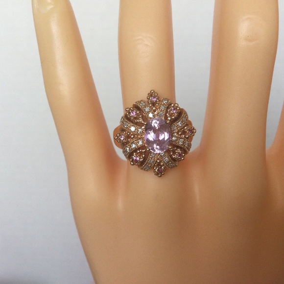 14k ROSE GOLD KUNZITE RING - Picture 6 of 6